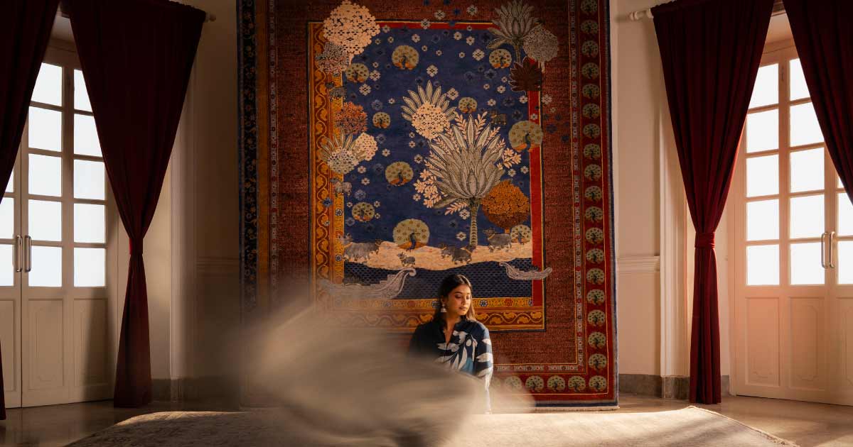 Tarun Tahiliani x Obeetee how the design maestro designed carpets for Viraasat