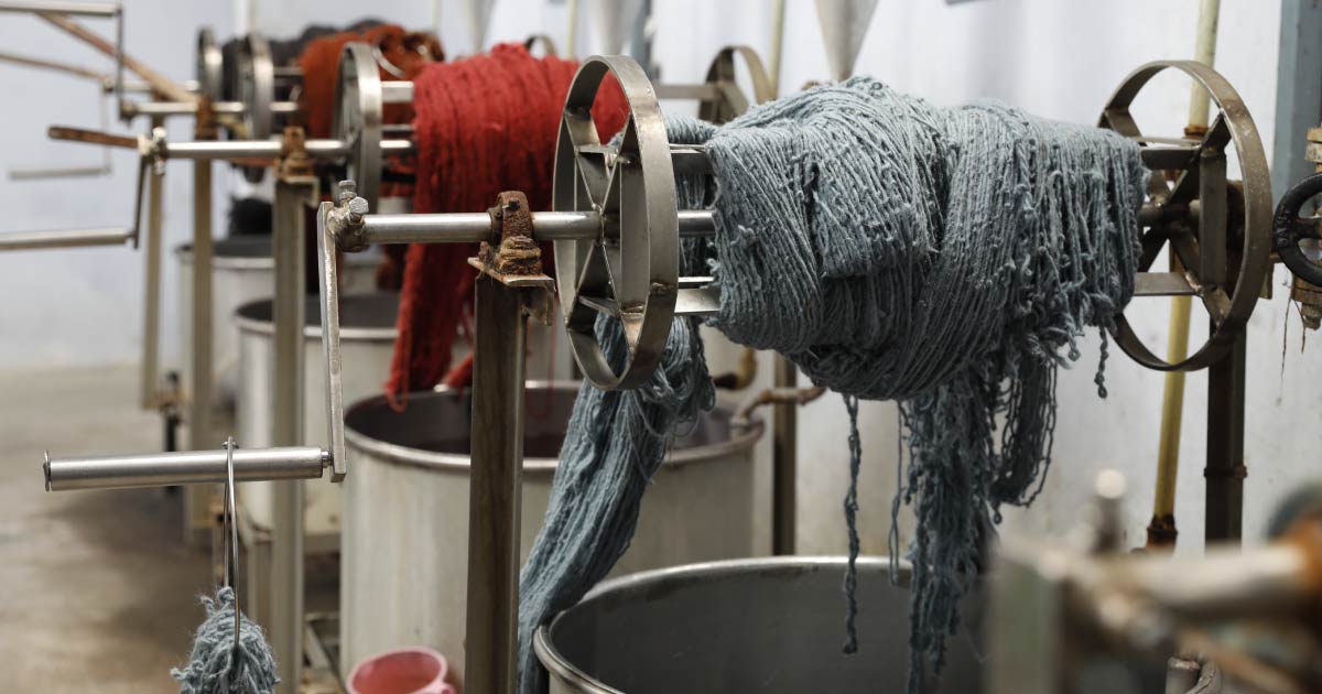 The Process of Dyeing Yarn for Carpets Obeetee Carpets India