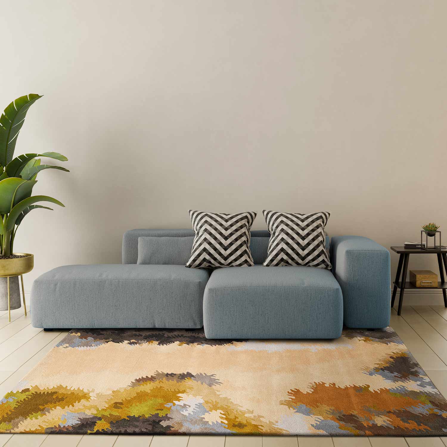 Pinnacles Hand Tufted Woollen Rug By Shripal Munshi