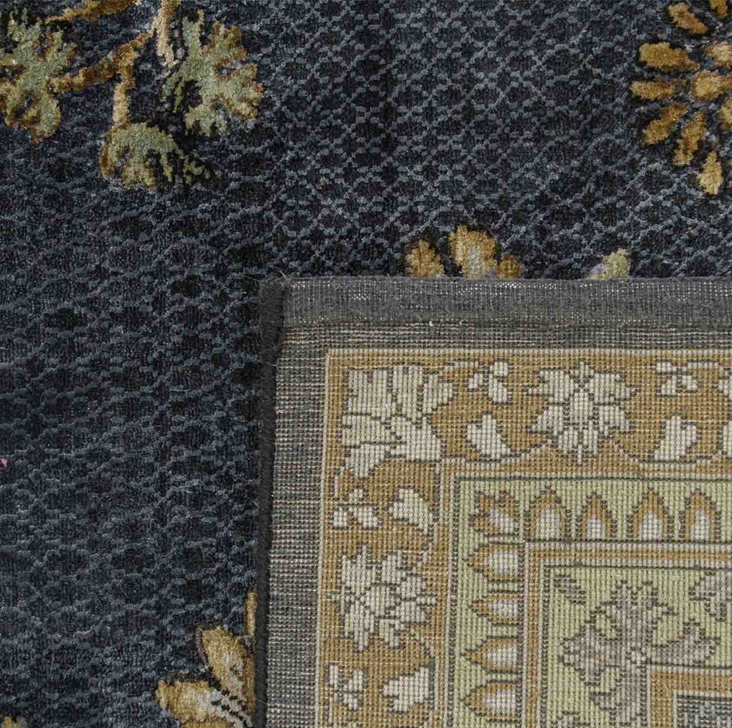 Nishat Bagh-Cv Hand Knotted Woollen And Silk Rug By Anju Modi