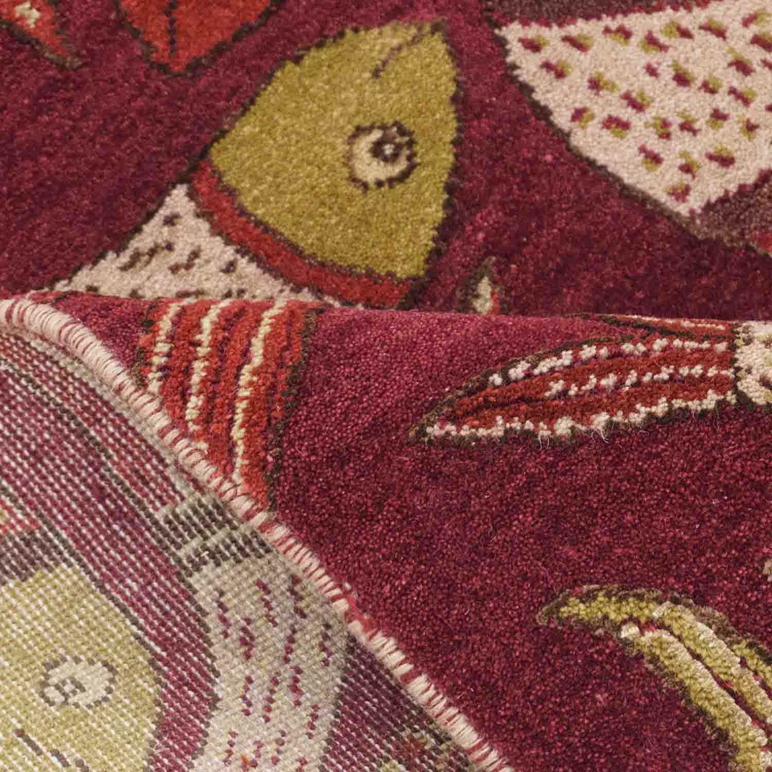 Matsya Tat Hand Knotted Woollen And Viscose Rug