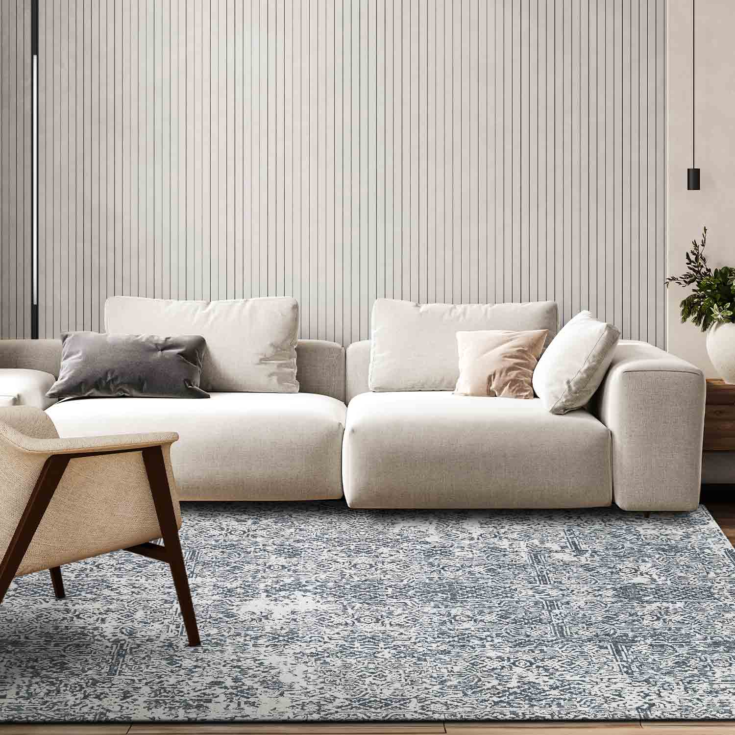 Noor-C Hand Knotted Woollen And Viscose Rug