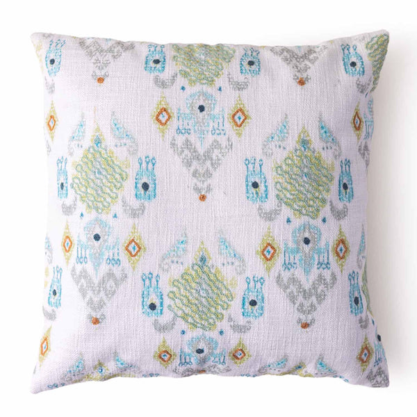 Renee digital printed and embroidered cushion cover by Obeetee - angle view