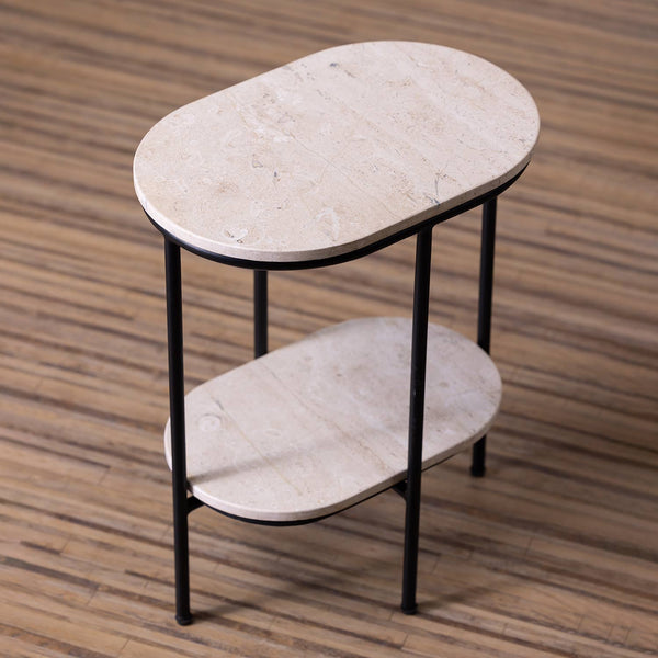 Dane Oval Marble Side Table
