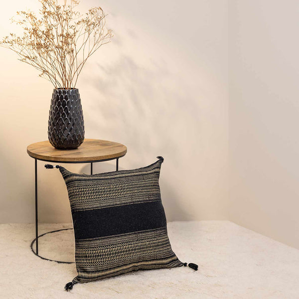Dikhu hand woven cotton cushion cover by Obeetee - full view