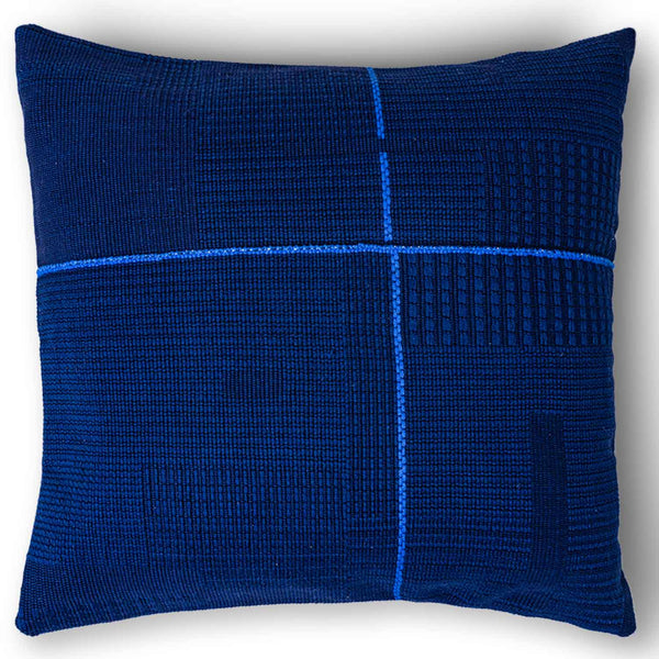 Ahon hand woven cotton cushion cover by Obeetee - styled view