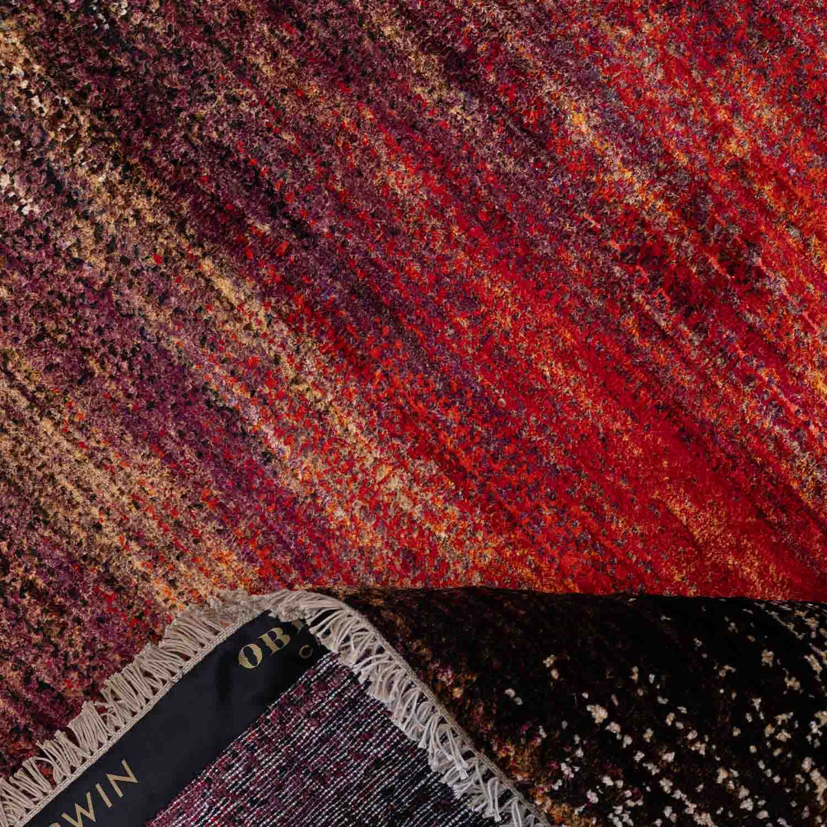 Sunset Hand Knotted Silk Rug By Luke Irwin