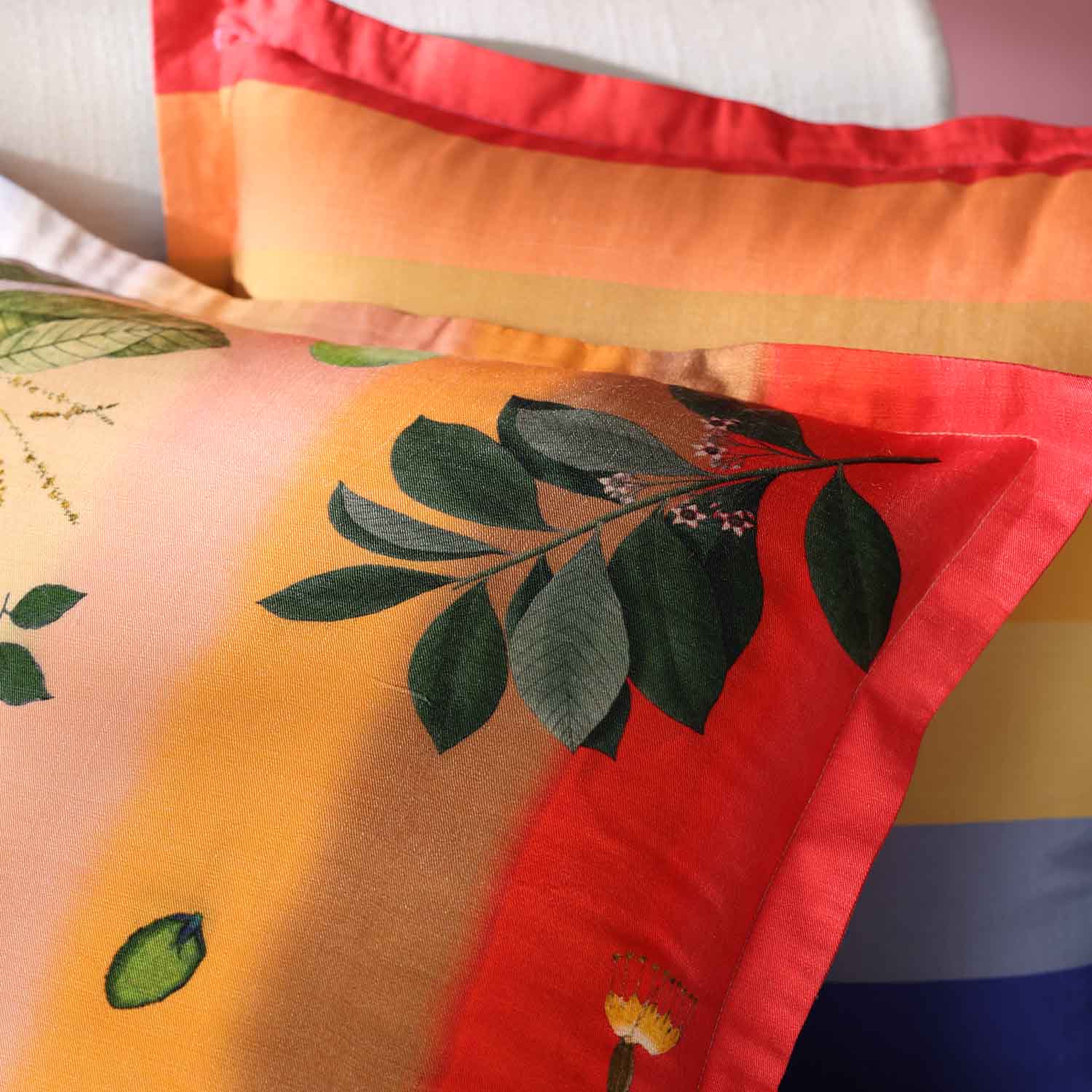Blosom Digital Printed Woollen And Silk Cushion By Mariella Ienna