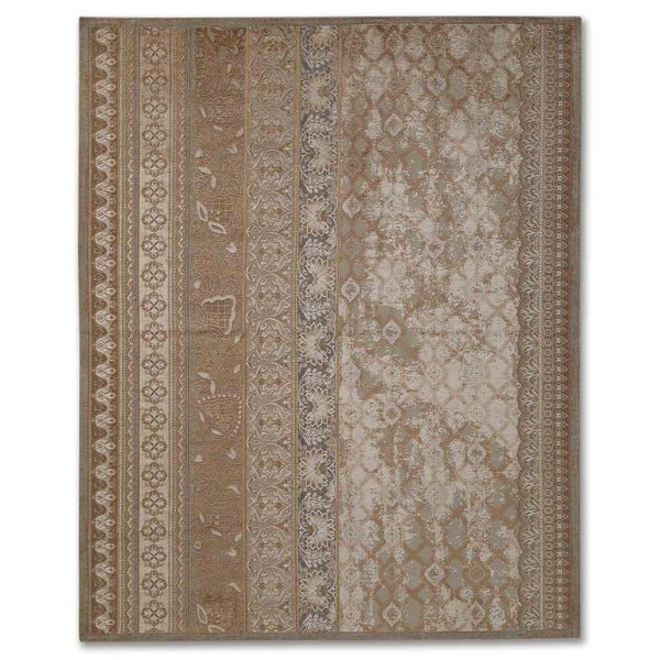 Sepia Hand Knotted Woollen Viscose And Silk Rug By Tarun Tahiliani
