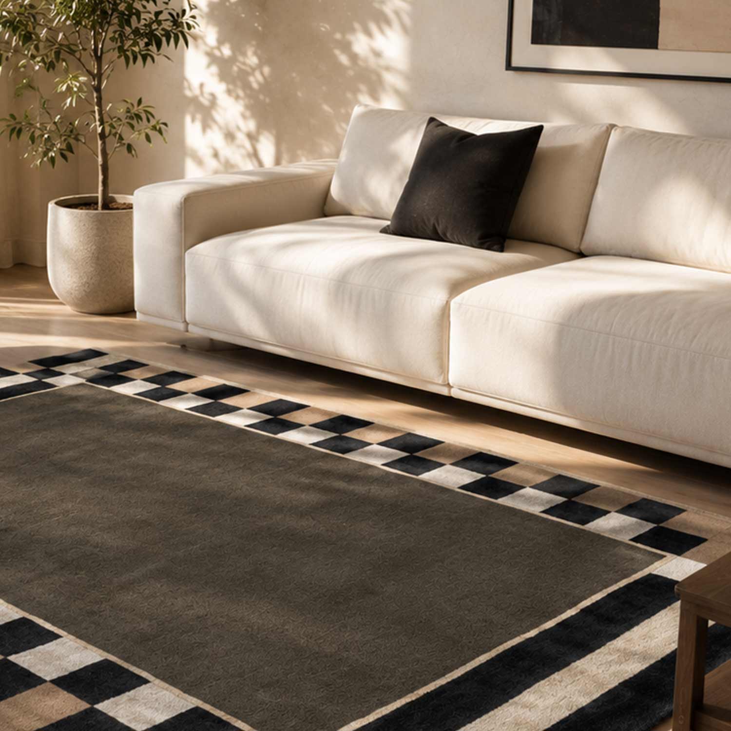 Parpath Hand Tufted Woollen And Viscose Rug