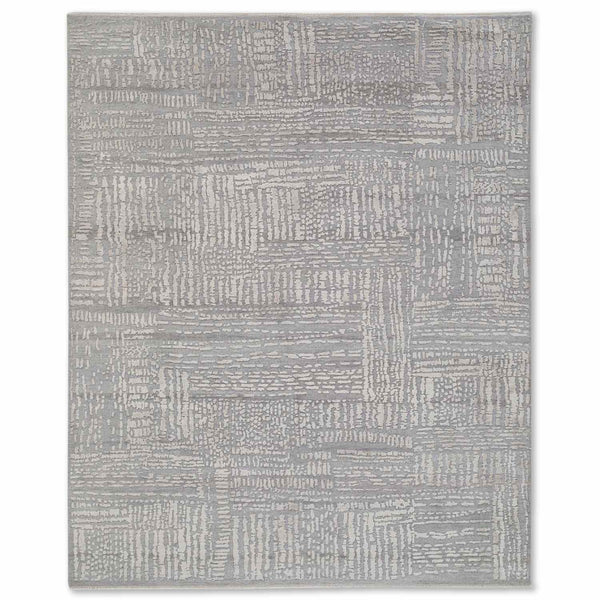Slate Hand Knotted Woollen And Silk Rug