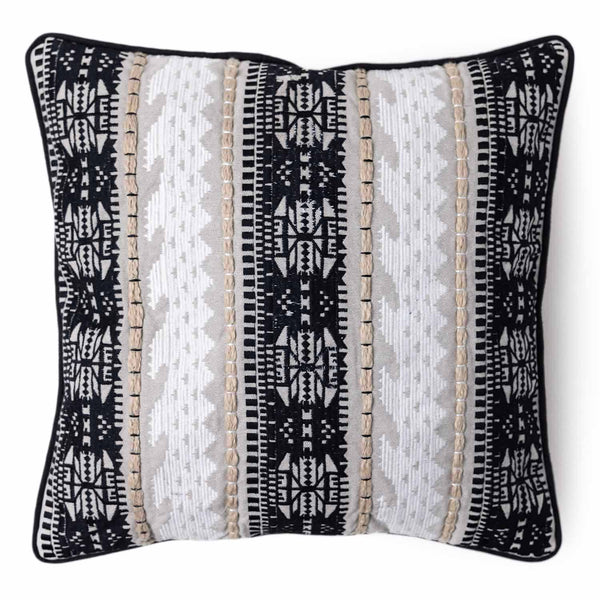 Amaroni embroidered Resa cotton cushion cover by Obeetee - angle view
