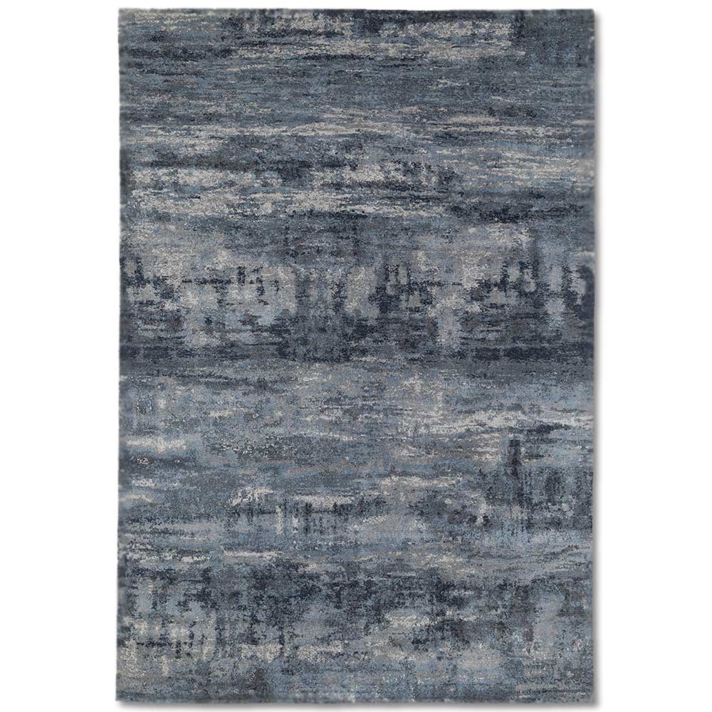 Deep Blue Hand Knotted Woollen Rug