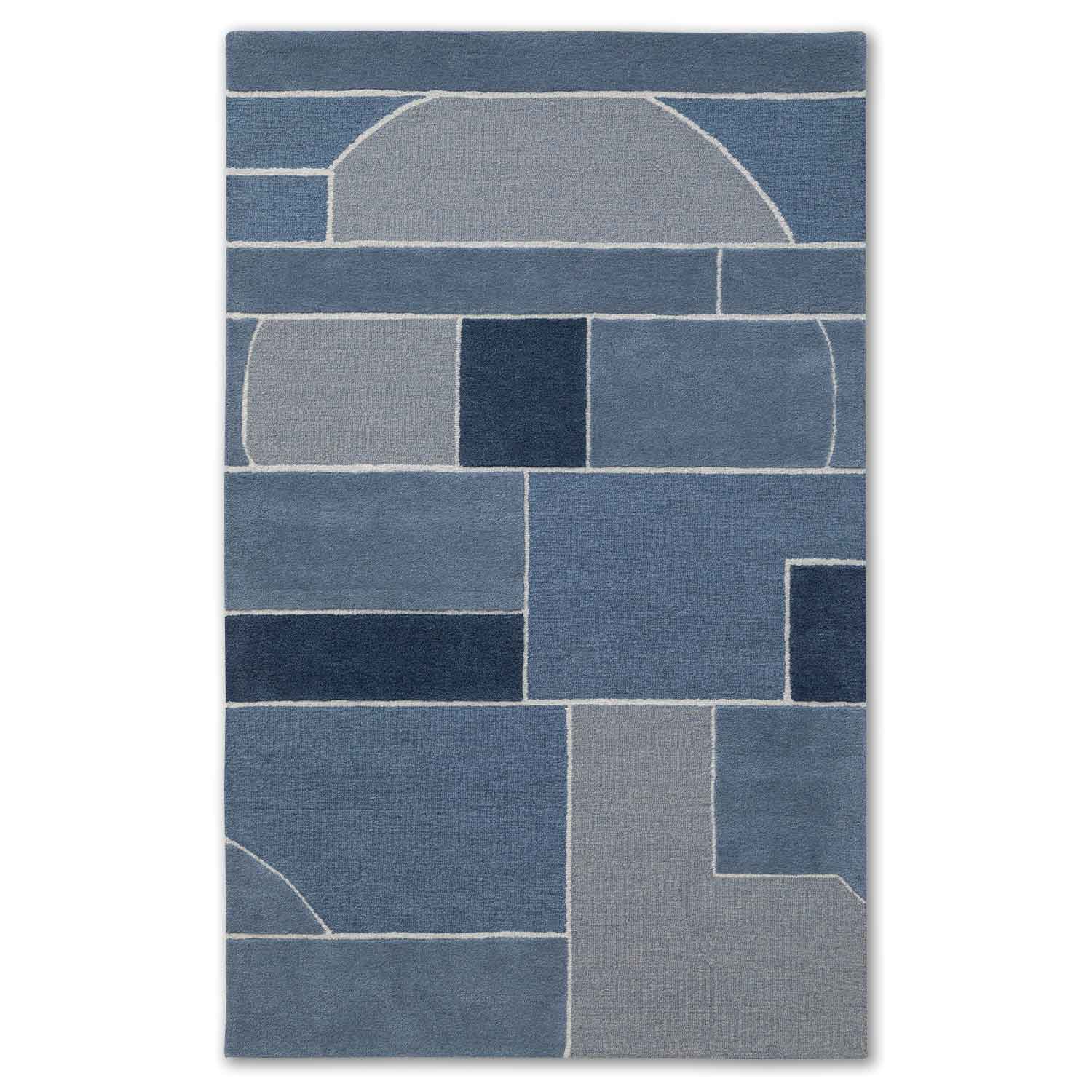 Indigo Sunset Hand Tufted Woollen Rug