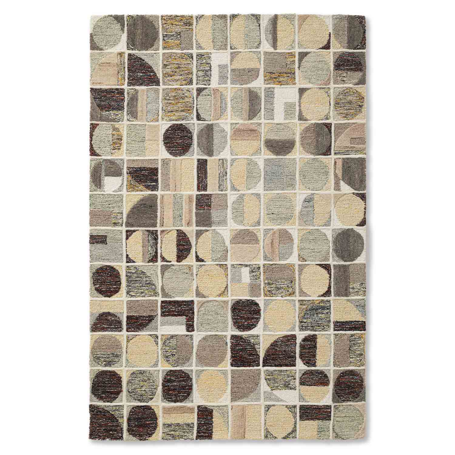 Sciotolli- Gold Hand Tufted Woollen Rug By Mariella Ienna