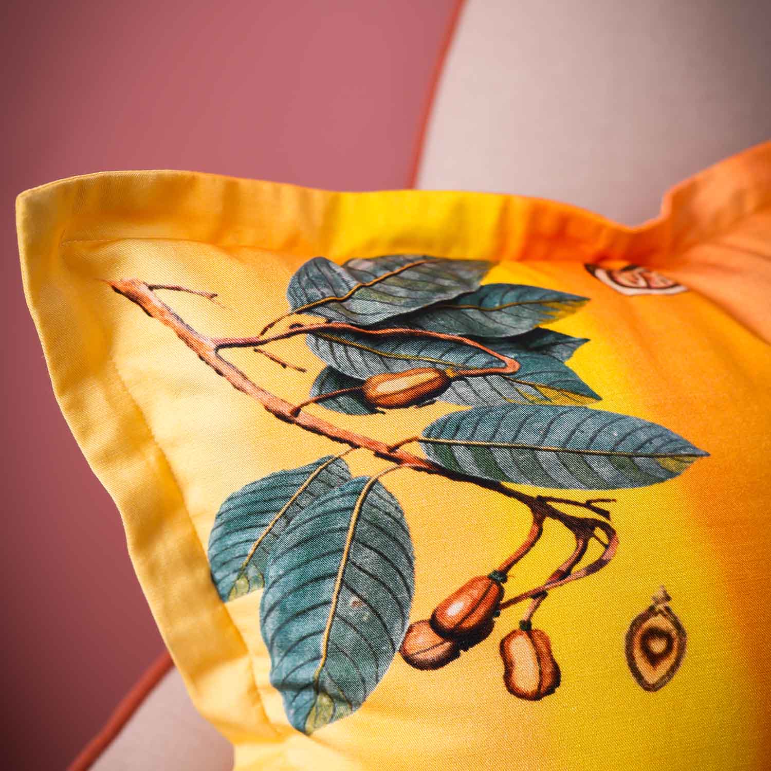 Oria Digital Printed Woollen And Silk Cushion By Mariella Ienna