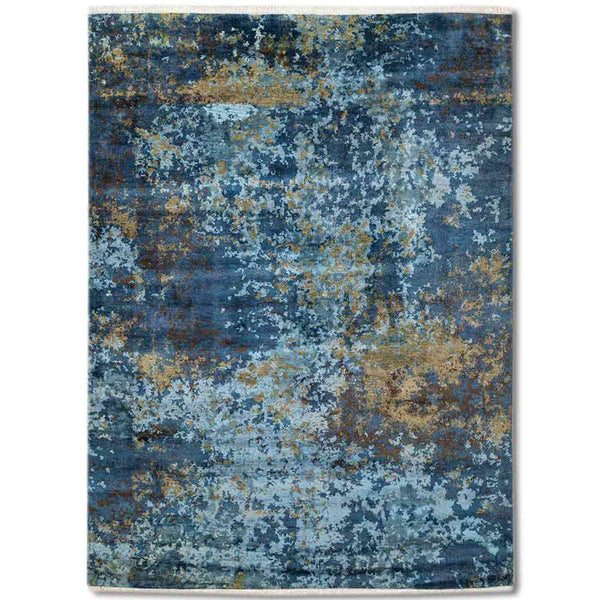 Multi-Y Hand Knotted Woollen And Silk Rug