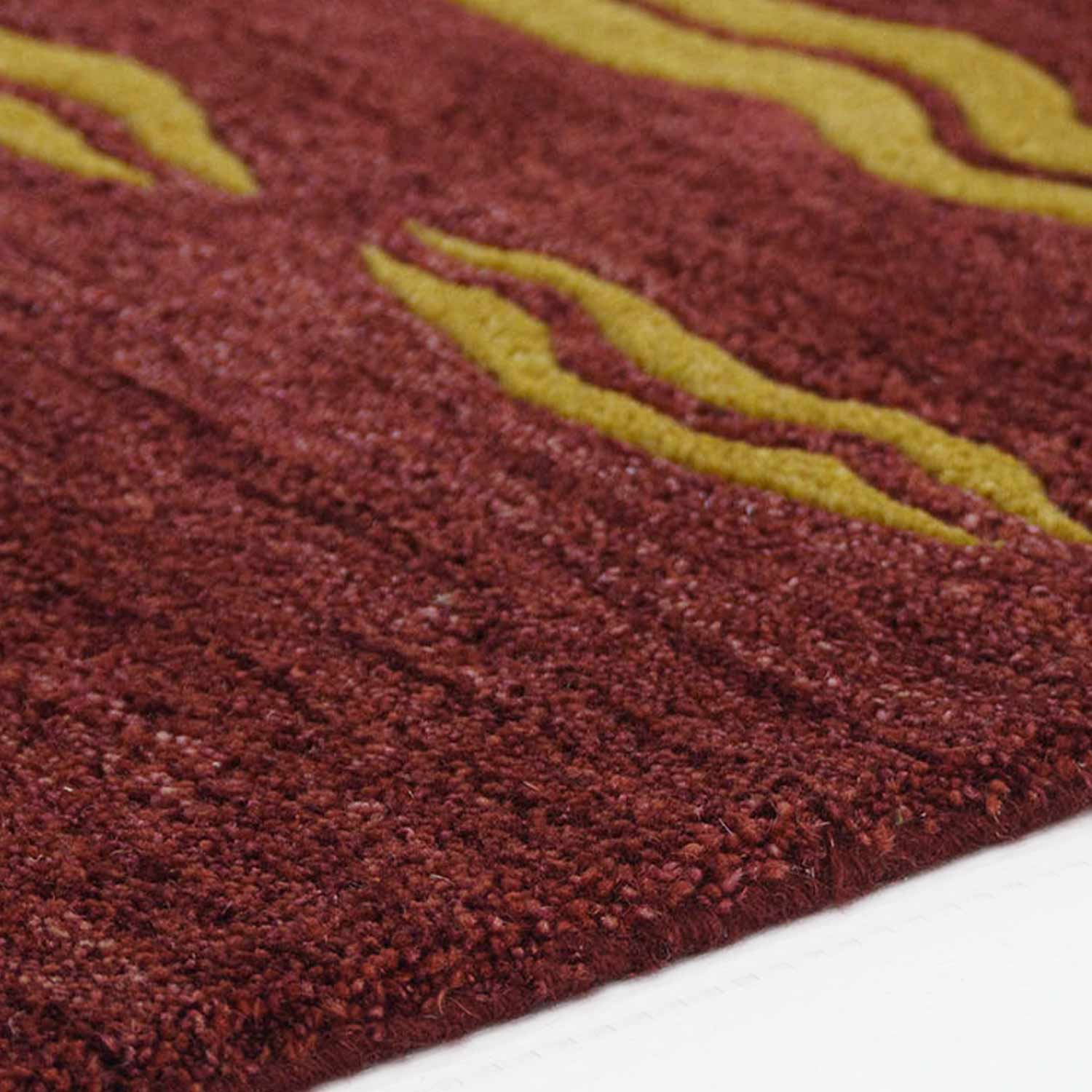 Tessellate- Rust Hand Tufted Woolen Rug By Eeshan Kashyap