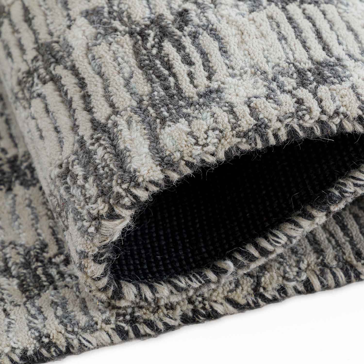 Screen snow Hand Tufted Woollen And Viscose Rug