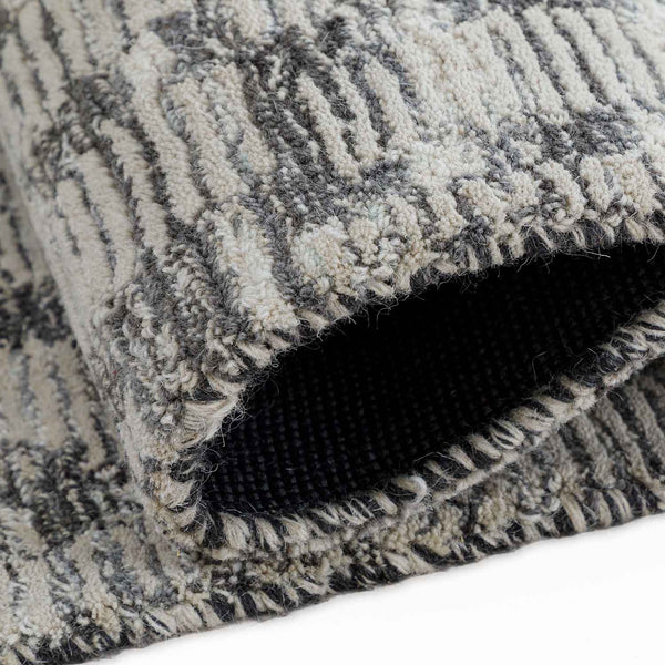 Screen snow Hand Tufted Woollen And Viscose Rug