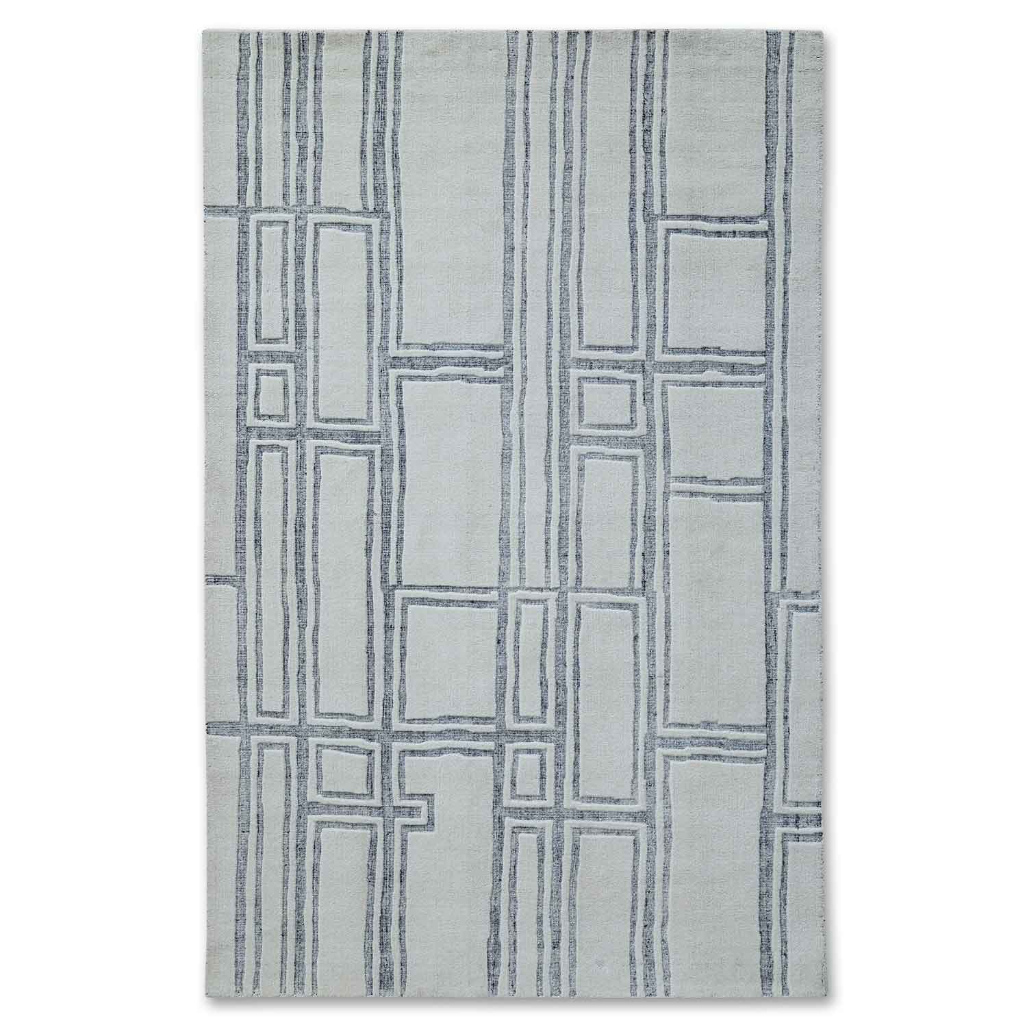 Svincoli Double Back Handloom Woollen And Viscose Rug By Mariella Ienna