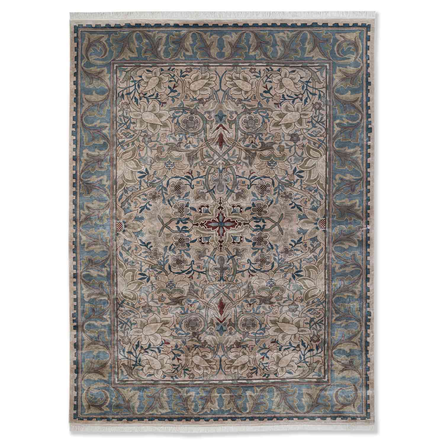 Rosewood Hand Knotted Silk Rug