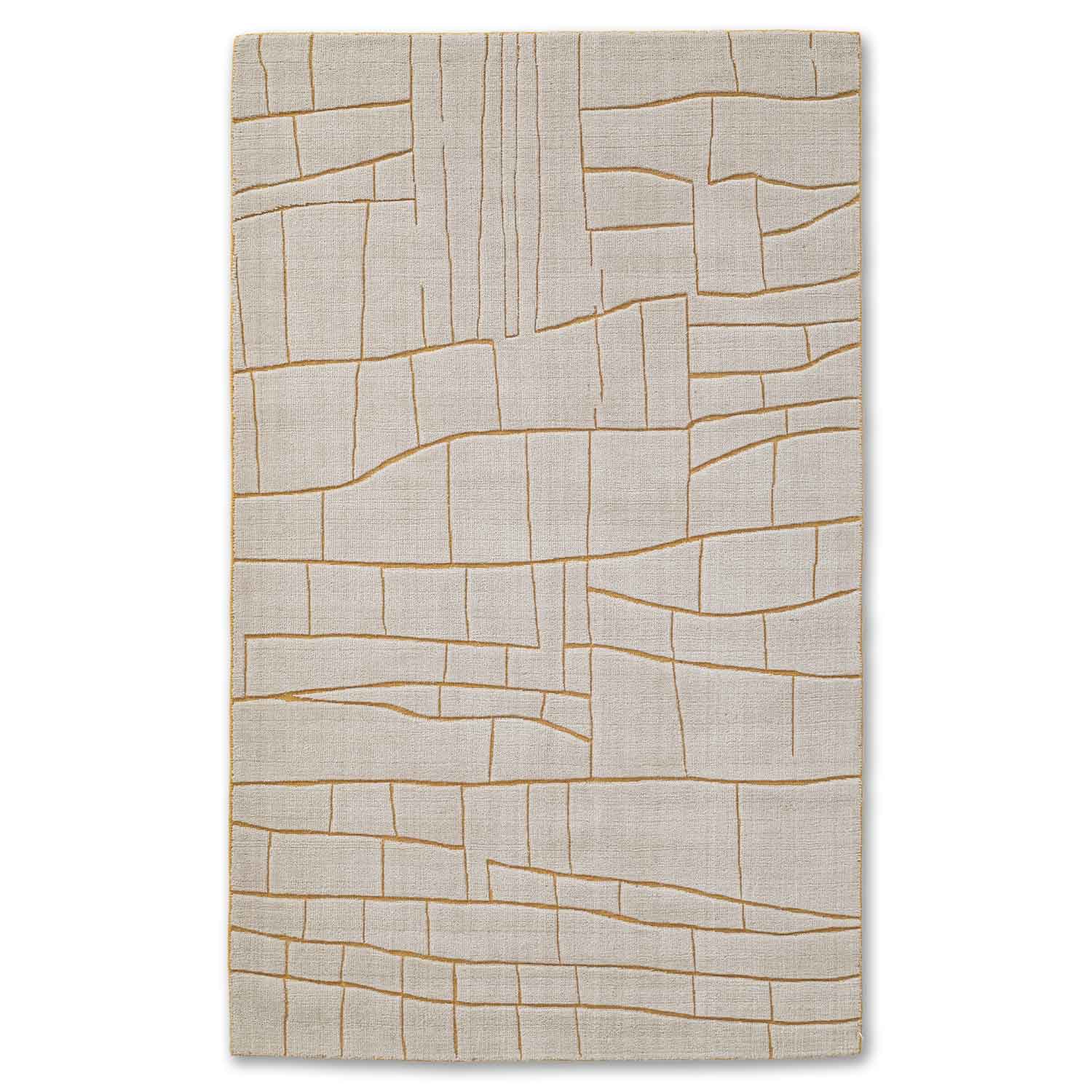 Cretto Double Back Handloom Woollen And Viscose Rug By Mariella Ienna