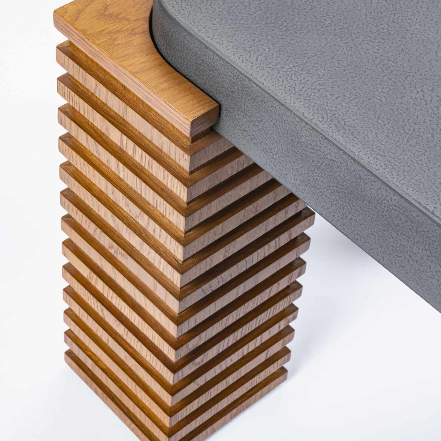Madison Oak End Table - Slate Black