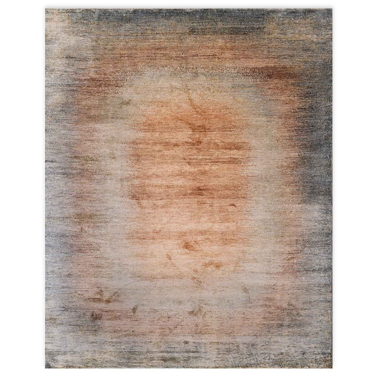 Sunrise Hand Knotted Silk Rug By Luke Irwin