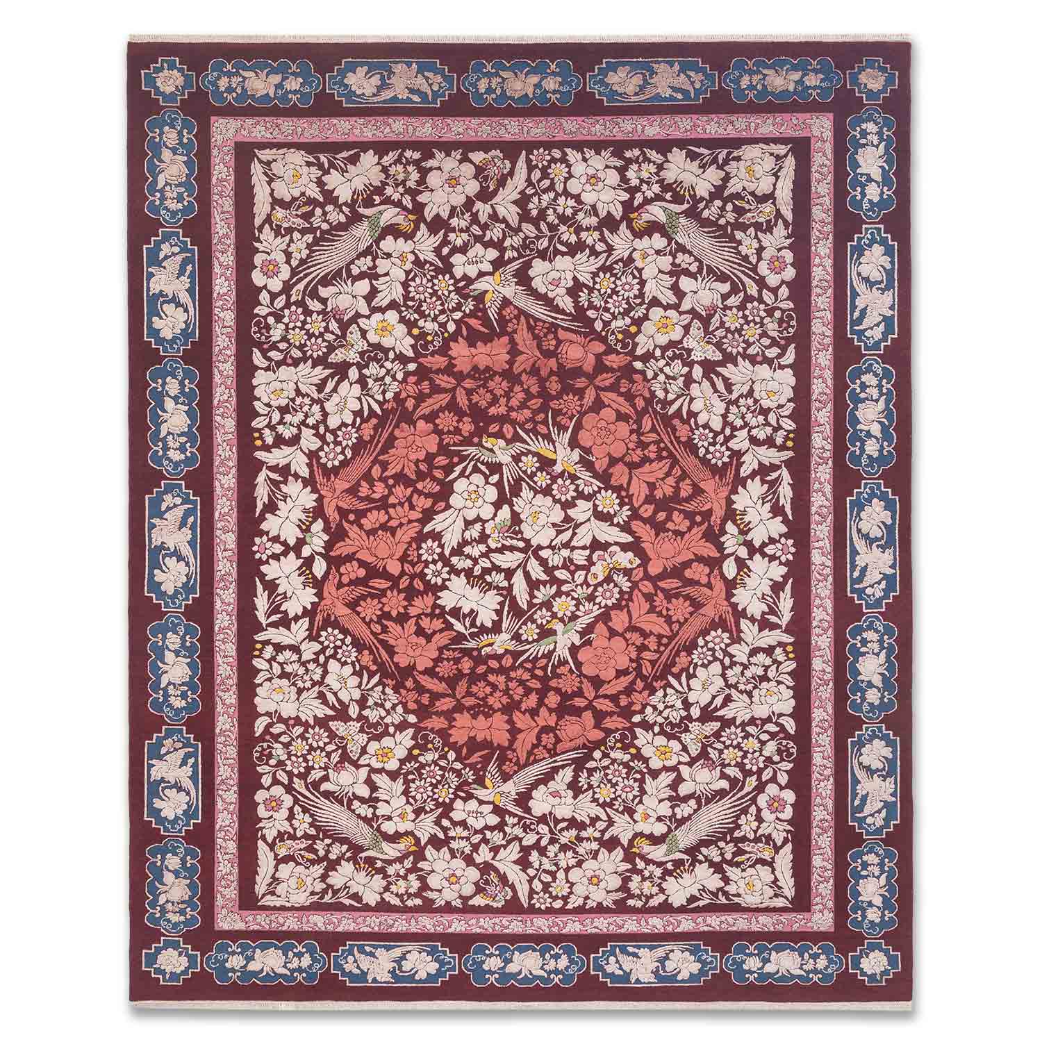 Arabesque Hand Knotted Woollen And Silk Rug By Ashdeen