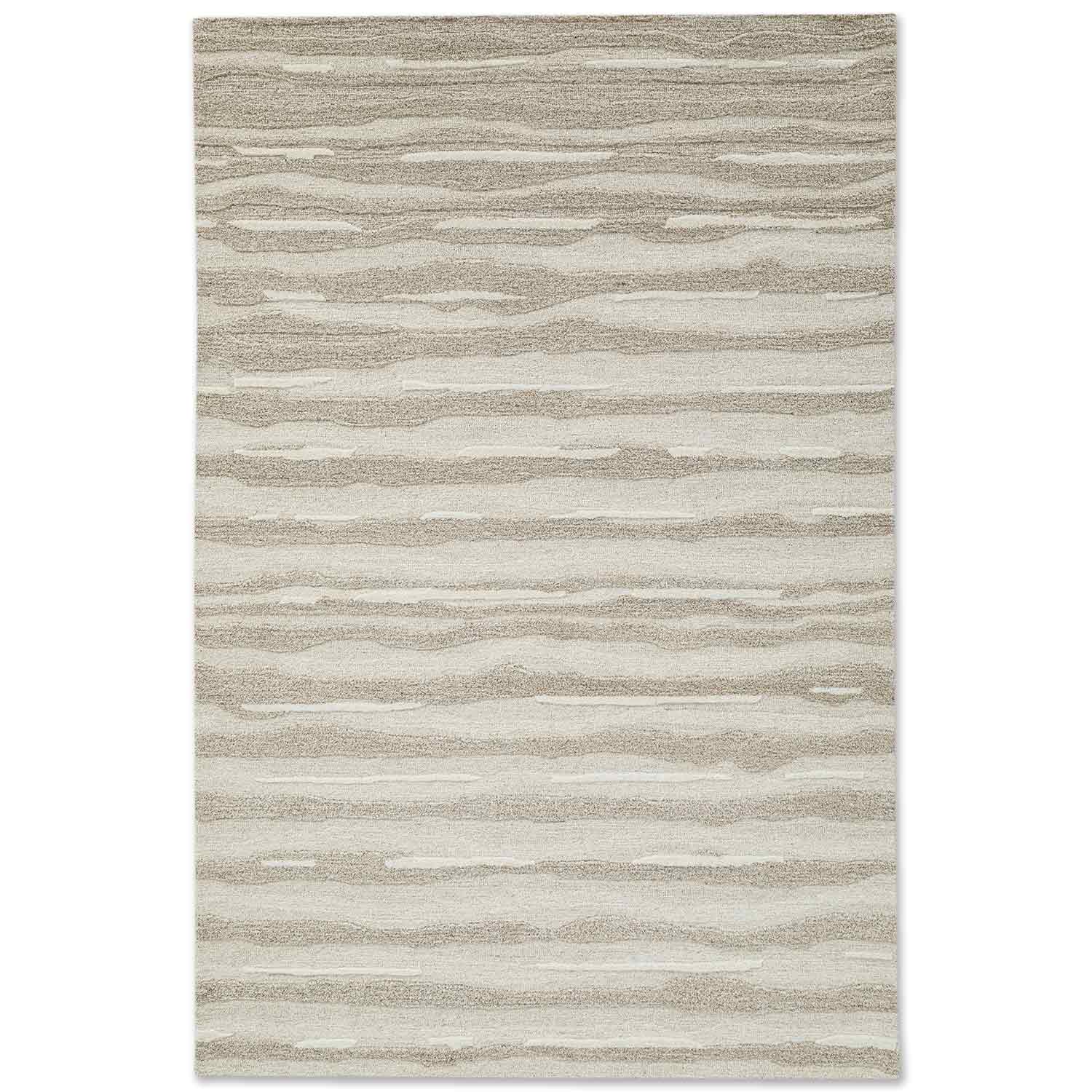 Waved Hand Tufted Woollen Rug