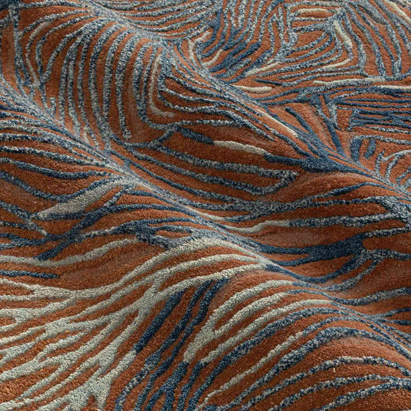 Deep Coral Hand Tufted Woollen Rug