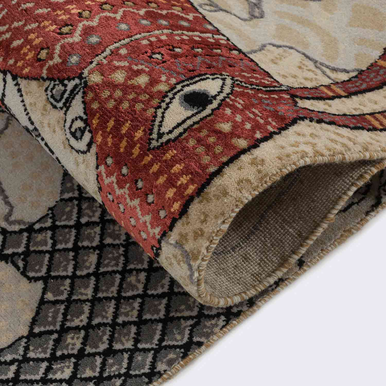 Jeev-Van Hand Knotted Woollen And Viscose Rug