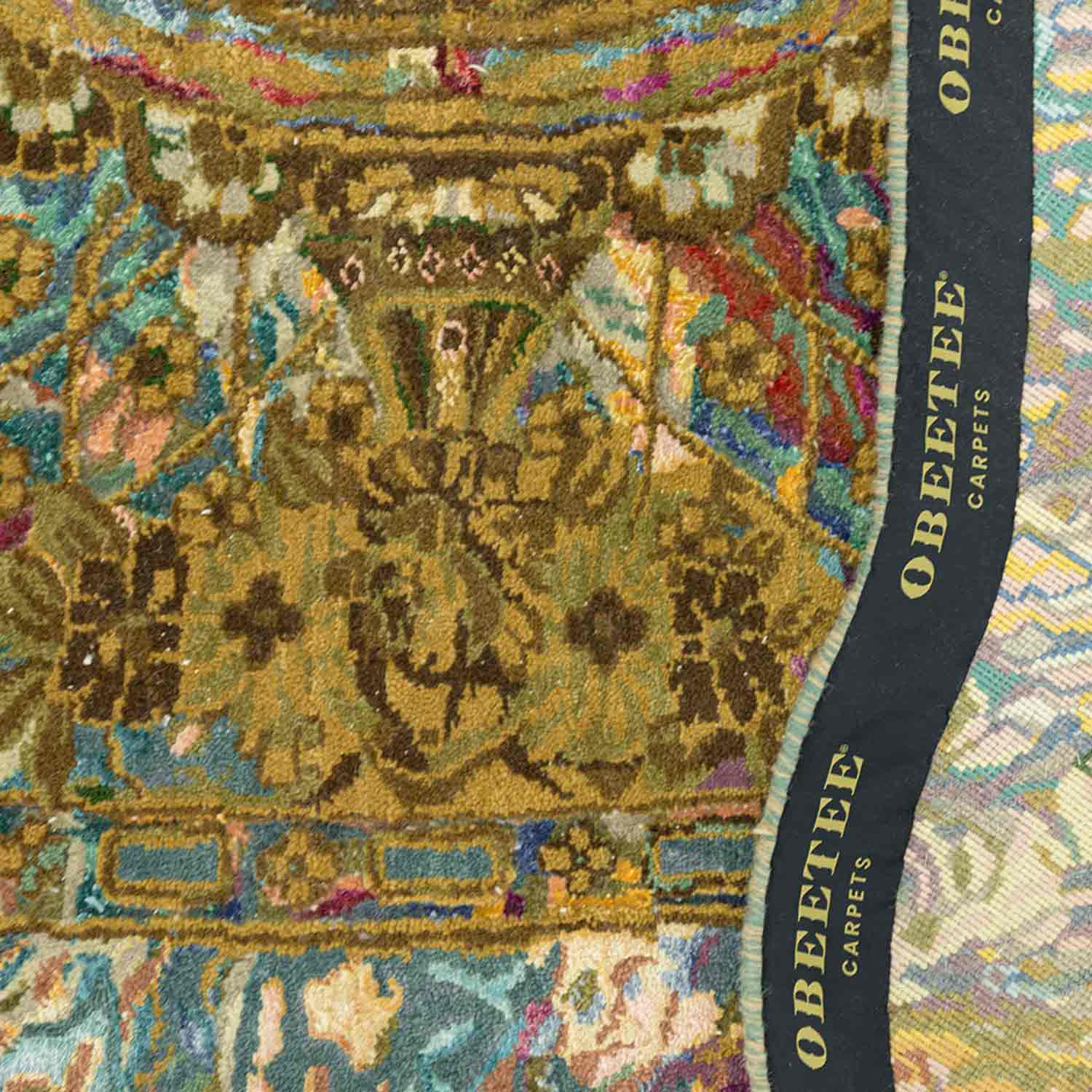 Medallion pendant Hand Knotted Woollen And Viscose Rug By Smitha Zachariah