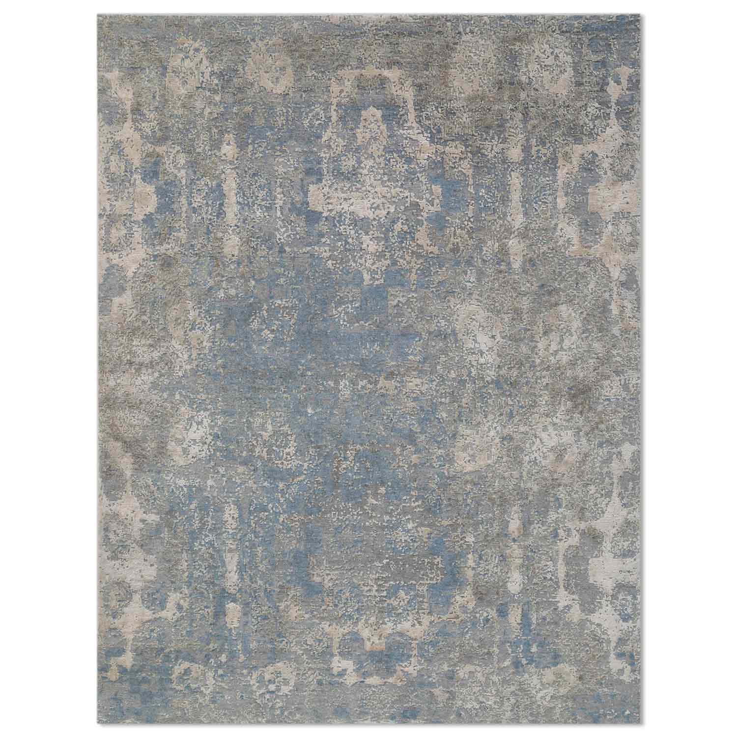 Cloudy Hand Knotted Woollen And Silk Rug