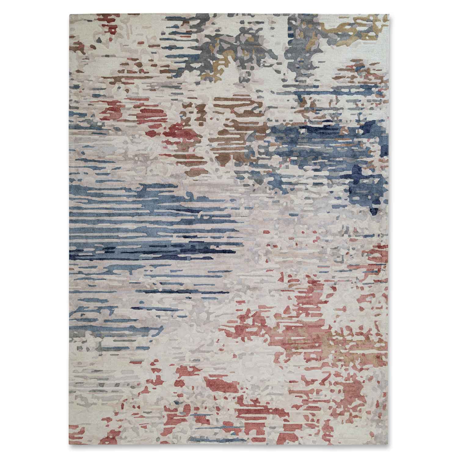 Splice Hand Tufted Woollen And Viscose Rug