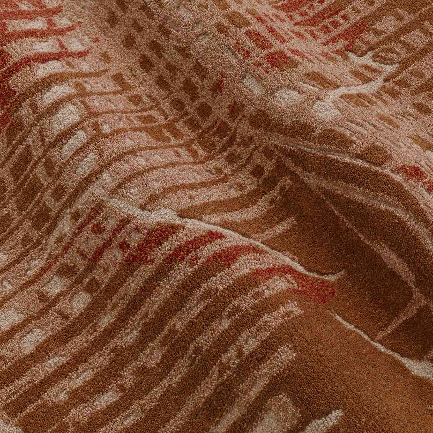 Curvature Hand Tufted Woollen And Viscose Rug