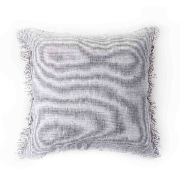 Ash linen chambray cushion cover by Obeetee - angle view