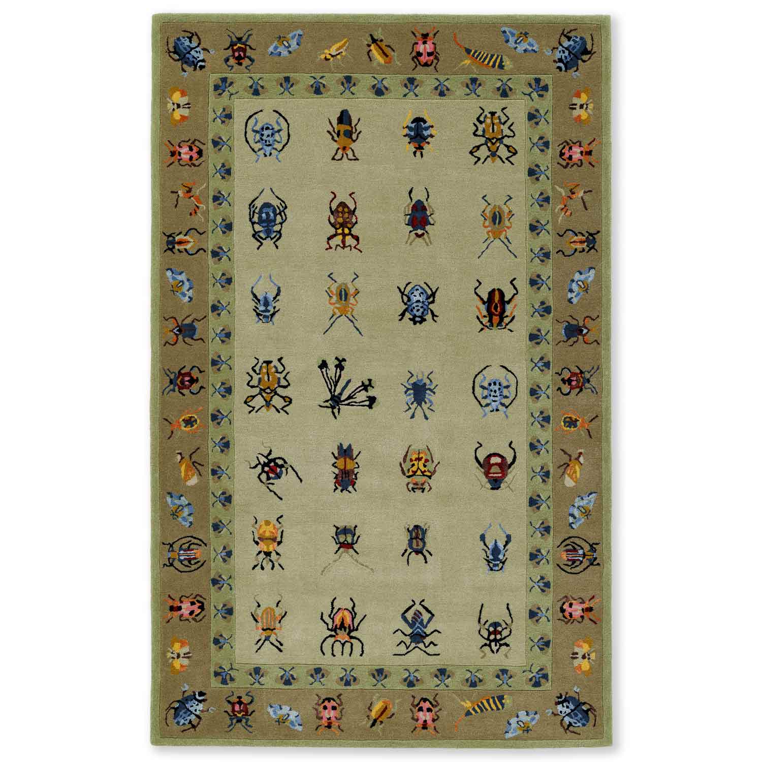 Vitrine Jade Hand Tufted Woollen And Viscose Rug By Varun Rana