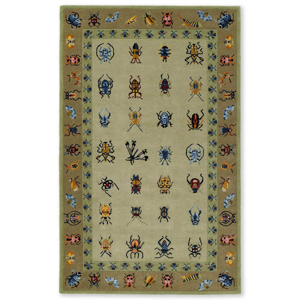 Vitrine Jade Hand Tufted Woollen And Viscose Rug By Varun Rana