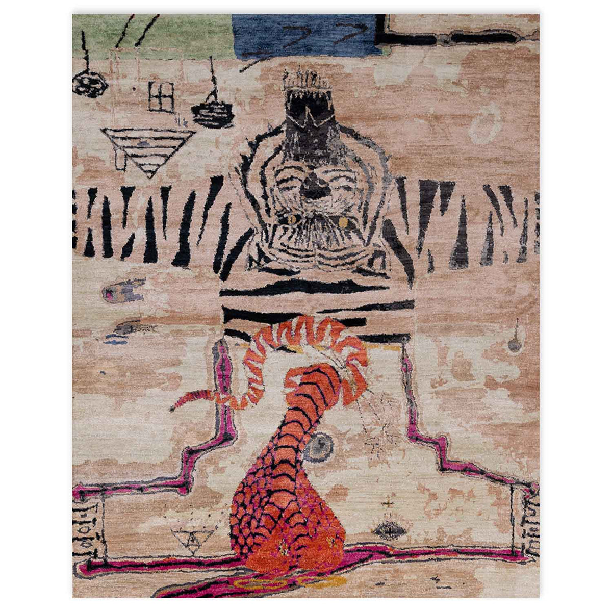 Le Tigre 5 Hand Knotted Silk Rug By Luke Irwin