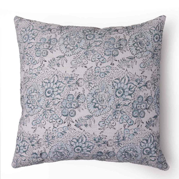 Reese digital printed cotton chambray cushion cover by Obeetee - angle view