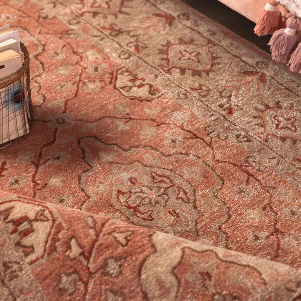 Sarai hand tufted wool and viscose rug from Persian Saga by Obeetee - detail view