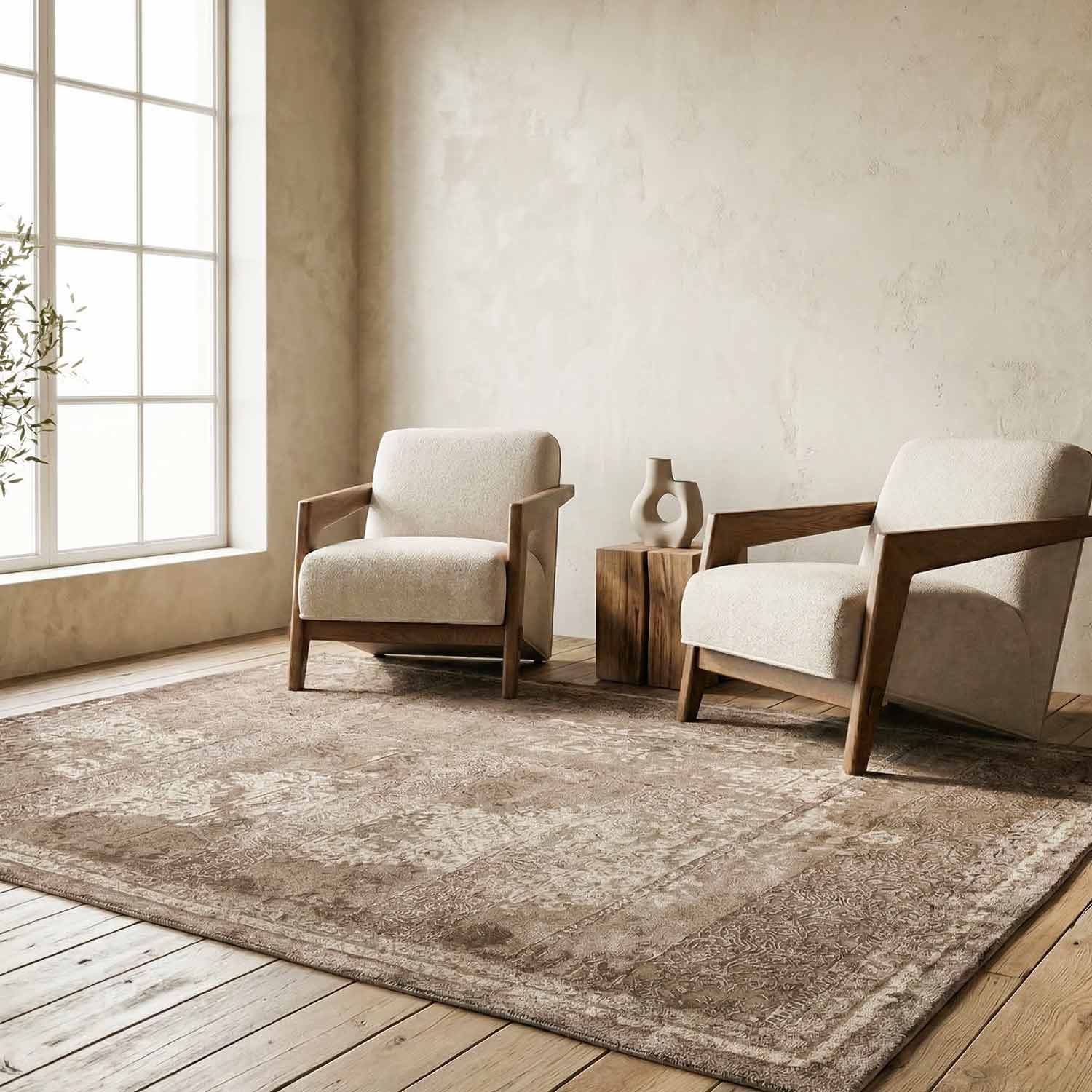 Tara Hand Tufted Woollen Rug and Viscose By Tarun Tahiliani