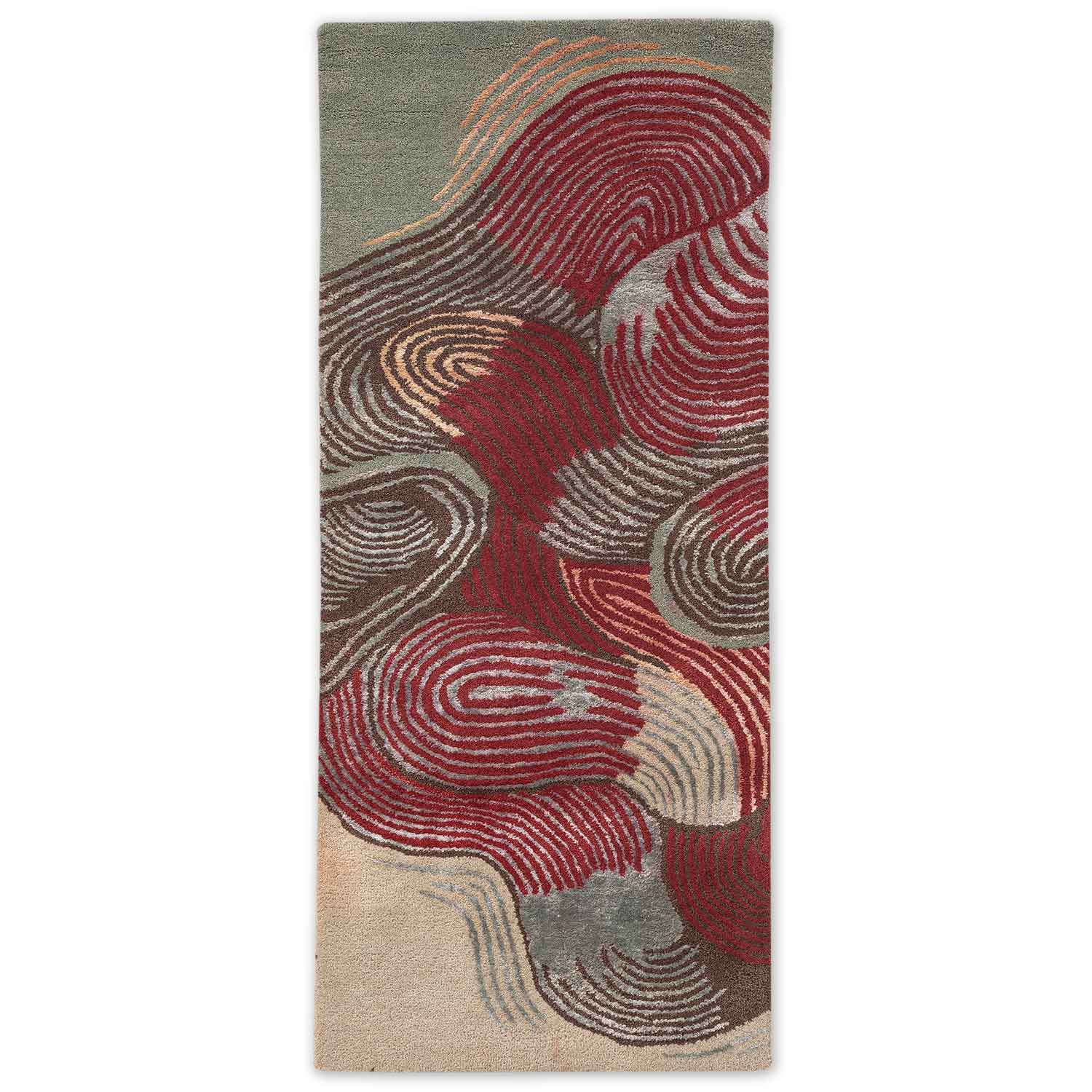 Wavy Hand Tufted Woollen And Viscose Runner