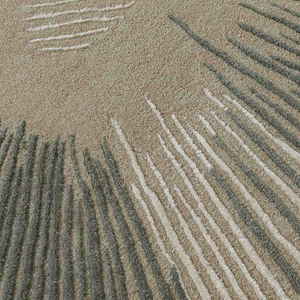 Radiant Carve Hand Tufted Wool And Viscose Rug