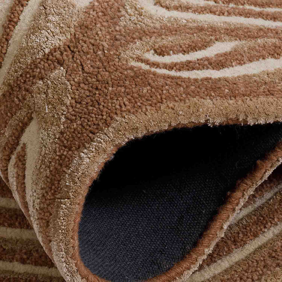 Floral Contour Hand Tufted Wool And Viscose Rug