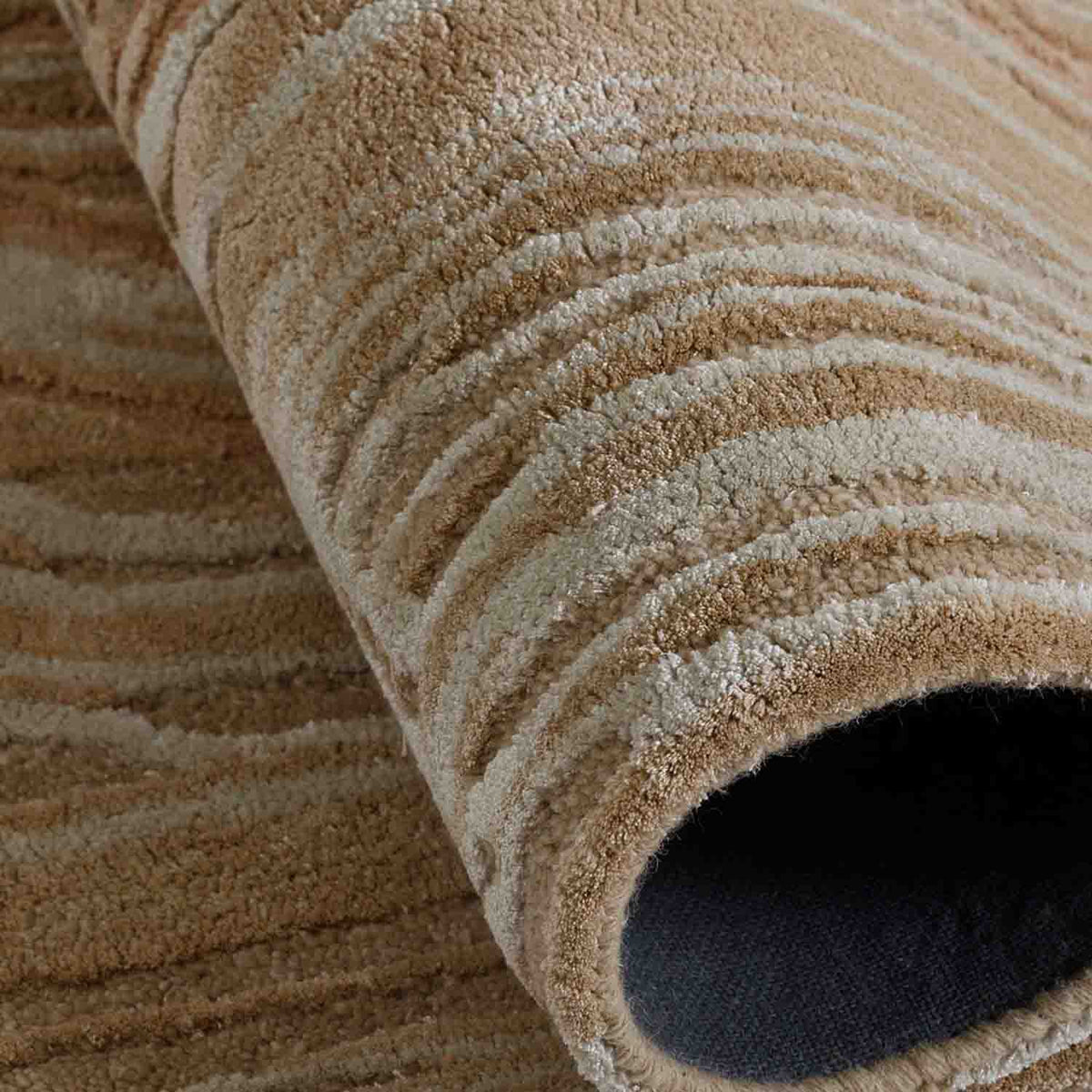 Rootline Hand Tufted Wool And Viscose Rug