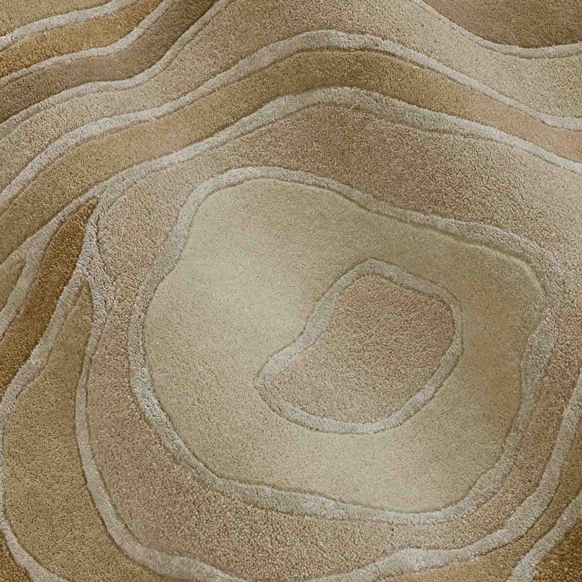 Contour Drift Hand Tufted Wool And Viscose Rug