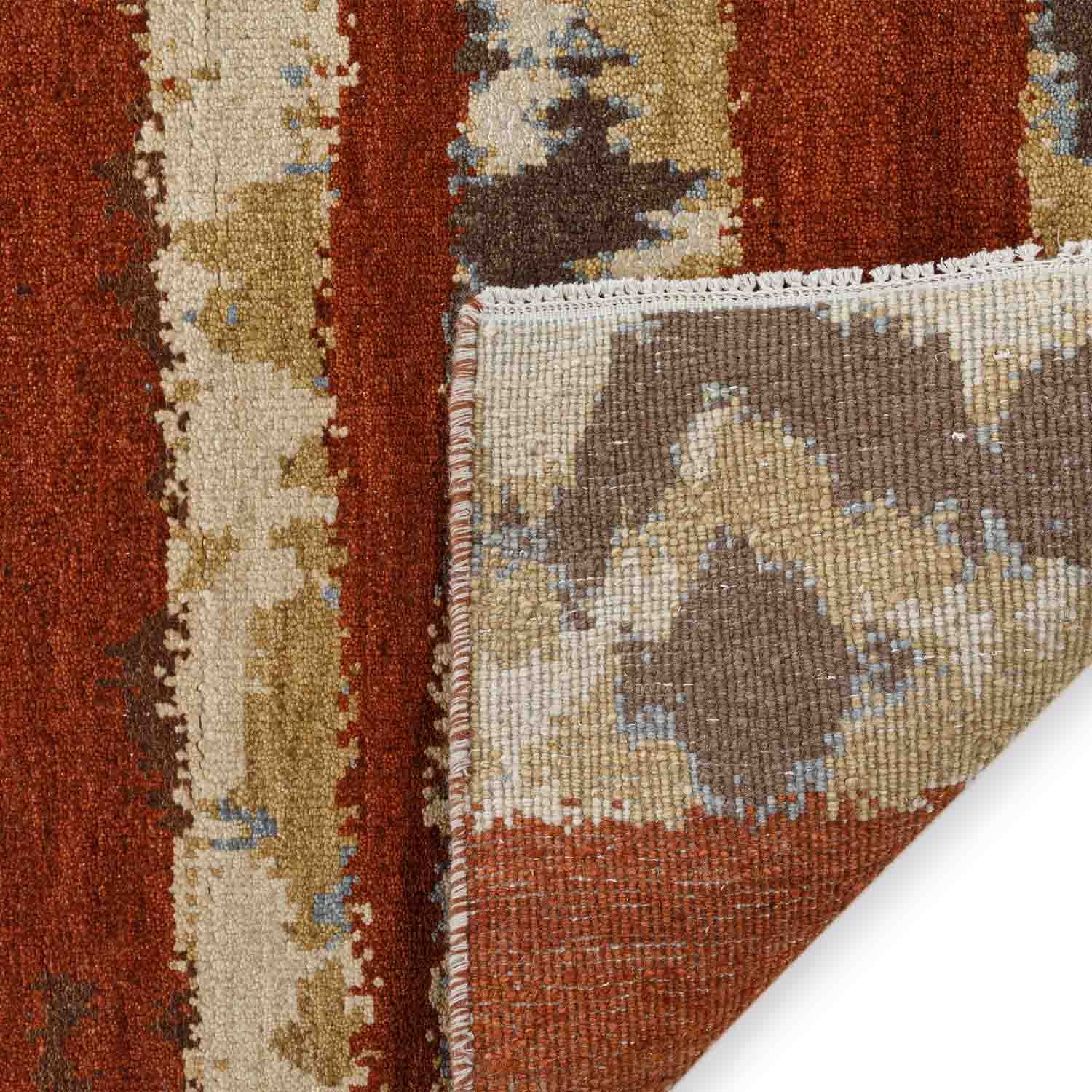 Rustezee Hand knotted Woollen And Silk Rug